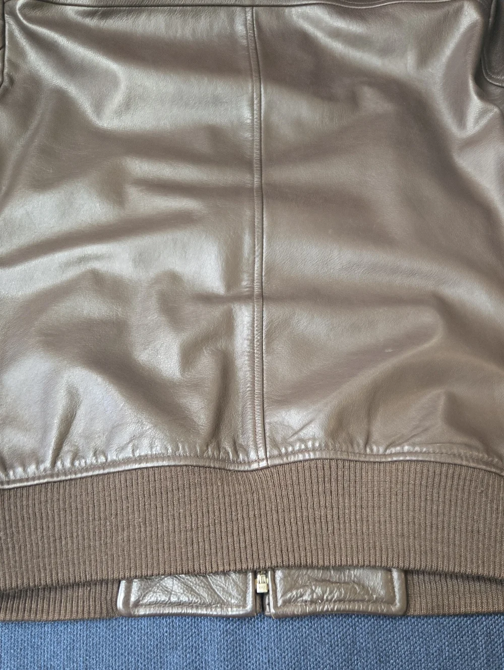 Banana Republic Men's Dark Brown Leather Bomber Jacket